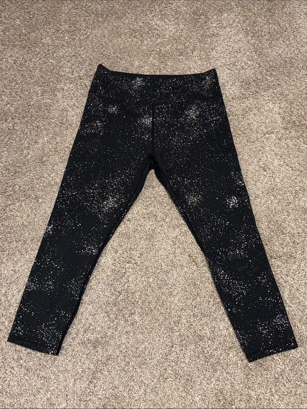 Zyia Black Speckled Women’s capri leggings - true to size XL